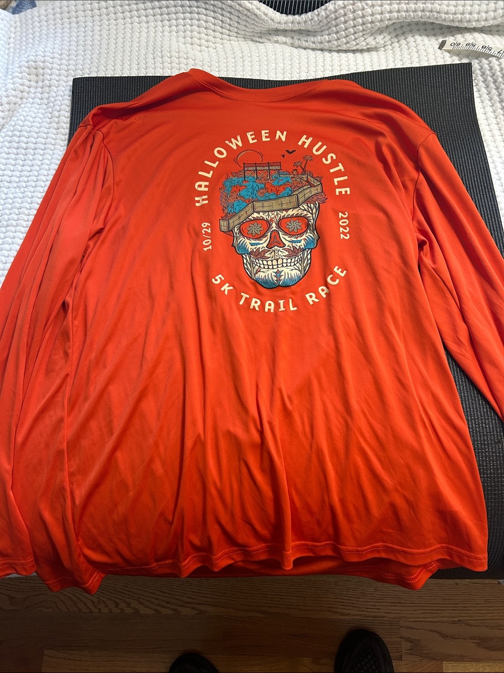 Halloween Hustle Trail Race Long-Sleeve Tee - Orange